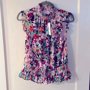 J.Crew floral top. With tag. Never been worn.